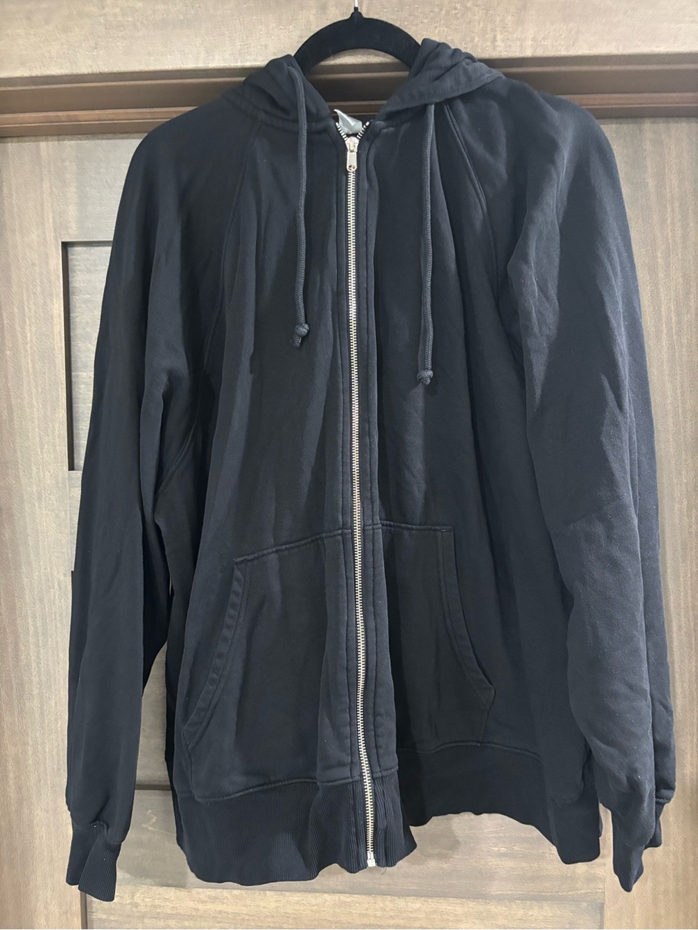 H&M Black Full-Zip Hooded Sweater